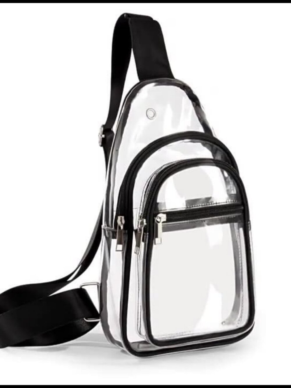 Clear Crossbody Bag Stadium Approved PVC Water Resistant Adjustable Strap